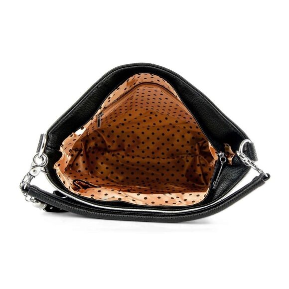 Sparkly Rhinestone Layered Lace Pattern Hobo Handbag - Picture 3 of 3
